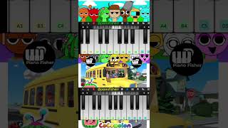 Fun time Incredibox Sprunki Vs The Wheels On The BUS  Easy Piano Tune shorts [upl. by Aimahs158]