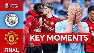 Manchester City v Manchester United  Key Moments  Final  Emirates FA Cup 202324 [upl. by Conley431]