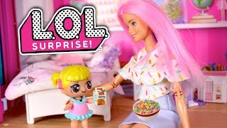 Barbie LOL Goldie Family Morning Routine for Weekend Game Day [upl. by Ominorej763]