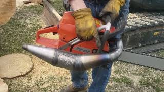 Husqvarna 3120xp Chainsaw with Tuned CPI Exhaust Racing pipe [upl. by Semadar]