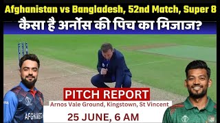 BAN vs AFG Pitch Report Arnos Vale Ground Kingstown Stadium Pitch Report St Vincent Pitch Report [upl. by Nitza]