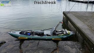 ANGELKAJAK das Beste aufblasbare GUMOTEXHALIBUT best inflatable fishing kayak english subtitel [upl. by Kast]