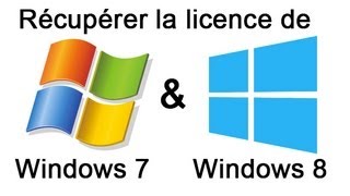 Récupérer la licence de Windows 7 amp 8  ProduKey [upl. by Okimuy]