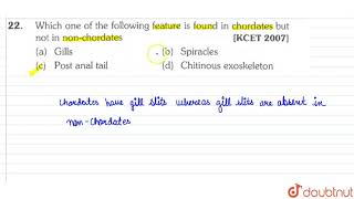 Which one of the following feature is found in chordates but not in nonchordates [upl. by Ocin318]