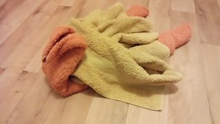 DIY Handtuch Origami Handtücher falten Schwan towel fold swan [upl. by Ramilahs]