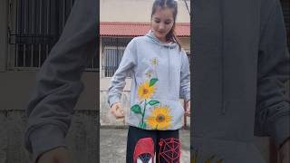 Hoodie Customizesion🌻 Hope you like it handmade sunflower hoodie customizedhoodie shorts [upl. by Andromada153]