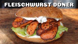 FLEISCHWURSTDÖNER SANDWICH EINFACH SCHNELL und LECKER  PFANNENDÖNER  BBQVideo  0815BBQ [upl. by Darrel]