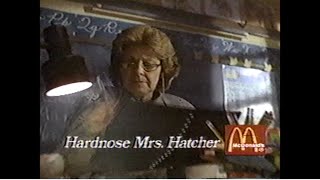 McDonalds  Hardnose Mrs Hatcher Commercial 1988 [upl. by Eanej]