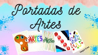 PORTADAS para CUADERNOS de ARTES  fáciles y bonitas [upl. by Farris375]