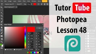 Photopea  Lesson 48  Vertical Type Tool [upl. by Manny]