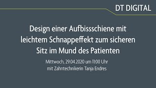 Design einer Aufbissschiene mit leichtem Schnappeffekt zum sicheren Sitz im Mund des Patienten [upl. by Abigael714]