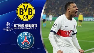 Borussia Dortmund vs PSG Extended Highlights  UCL Group Stage MD 6  CBS Sports Golazo [upl. by Ettezil964]