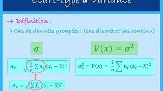 Statistique descriptive  Écart type  Variance et Coefficient de variation [upl. by Yltnerb]