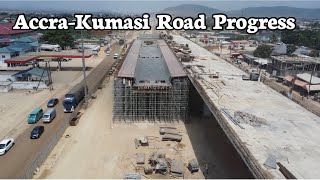 Accra Kumasi Road Dualisation Project Latest Progress AmasamanChina mall Progress [upl. by Danielle]