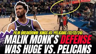 Malik Monk’s Defense SHINES How he helped the Kings win without his scoring [upl. by Jasik609]