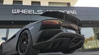 Son moteur Lamborghini Aventador SPresso Wheelsandmore [upl. by Atilemrac819]