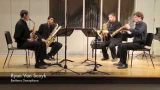 Philip Glass Saxophone Quartet Mvt I [upl. by Aihsyak533]