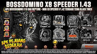 SAYA KEMBALI🔥 APK BOSDOMINO V143 TEMA TIGER BLACK TERBARU  MOD X8 SPEEDER [upl. by Zamir]