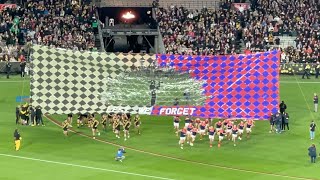 Richmond amp Melbourne Joint Banner On Anzac Eve At MCG [upl. by Nalor]