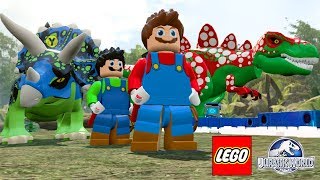 MARIO E LUIGI E SEUS DINOSSAUROS no LEGO Jurassic World Criando Dinossauros 63 [upl. by Gardel552]