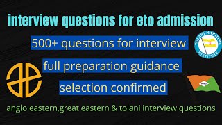 eto interview questions asked in top institute  anglo eastern tolani  great easternfull syllabus [upl. by Yelsek]