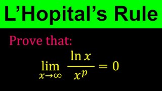 LHopitals Rule  Using LHospitals Rule for Proof  Calculus [upl. by Roman]