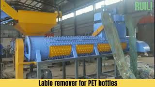 Label remover for PET bottles [upl. by Einhoj]