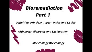 Bioremediation Part 1 Insitu and Ex situ methods with Handwritten notes and Explanation in English [upl. by Ahsiri]