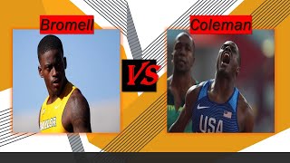 Trayvon Bromell vs Christian Coleman comparison [upl. by Sileas]