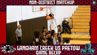 Non District Matchup  Langham Creek HS vs Paetow HS Game Recap [upl. by Ardnuhsal]