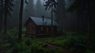 Sleep Ambiance NO ADS in a Cabin in the Forest With Rain sounds for sleep  Cure stress amp insomnia [upl. by Anirrehs]