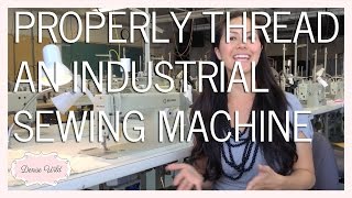 SEWING HOWTO Thread An Industrial Sewing Machine [upl. by Kora]