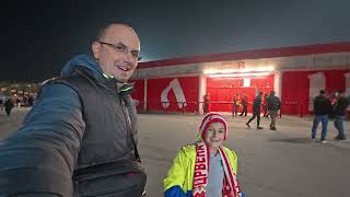 Crvena zvezda  Barcelona  06112024  put stadion Red star shop [upl. by Glenine]