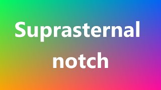 Suprasternal notch  Medical Meaning and Pronunciation [upl. by Otho]