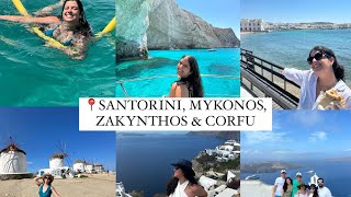 Ilhas gregas Santorini Mykonos Zakynthos e Corfu  GRÉCIA 2 [upl. by Eisdnyl818]