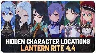 All Hidden Character Locations  Lantern Rite 44 Bonus Dialogues  Genshin Impact [upl. by Wilma597]