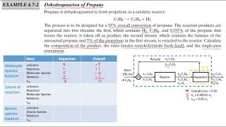 Ex 472 Dehydrogenation of Propane with Recycle Arabic  نزع هيدروجين من البروبان مع خط ريسيكل [upl. by Nodnyl698]