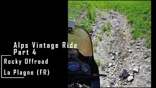 Alps Vintage Ride Africa Twin XRV 750 Part 4 Rocky Steep OFFroad  La Plagne [upl. by Fantasia477]