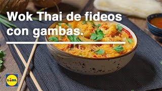 Wok Thai de Fideos 🍲🍤  Recetas Asiáticas  Lidl España [upl. by Ynnaej]