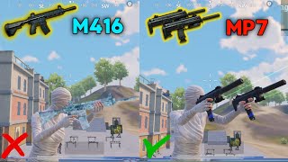 Dual MP7 IS BETTER THAN M416 IN CLOSE RANGE  99 DAMAGE 😱 BGMIPUBG MOBILE [upl. by Herzog]