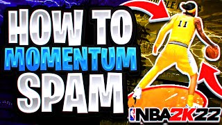 HOW TO MOMENTUM DRIBBLE SPAM in NBA 2K22 w HANDCAM NEXT GEN amp CURRENT GEN MOMENUTUM CROSSOVER 2k22 [upl. by Ford694]