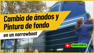 Cambio de ánodos y pintura de fondo en un narrowboat [upl. by Artemas]