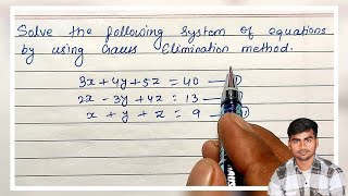 Gauss elimination method gauss elimination how to solve gauss elimination method in hindi [upl. by Hafeetal]