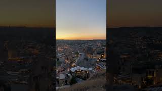 Sunset in Goreme Cappadocia Turkey travel travelvideo cappadocia cappadociaturkey göreme [upl. by Teryn93]