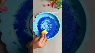 Plate art plate painting ideas Lippan art youtubeshorts shorts diy [upl. by Wendalyn]