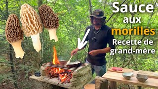 Sauce aux MORILLES en pleine forêt Recette de grandmère RAPIDE et FACILE [upl. by Duile432]