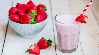 SMOOTHIE RECEPT MET AARDBEIEN BANAAN EN SINAASAPPEL [upl. by Nurse]