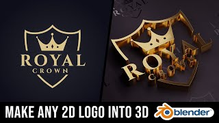 Tutorial Make any 2D logo into 3D using Blender Photoshop amp Illustrator [upl. by Derdlim]