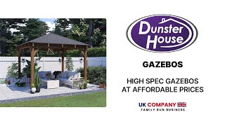 Wooden Garden Gazebos Inspiration  Heavy Duty DIY structures  Dunster House [upl. by Nylatsirk848]