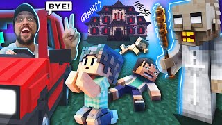 I Left my Family at Grannys House FGTeeV plays Minecraft Granny Survival Game [upl. by Llenram946]